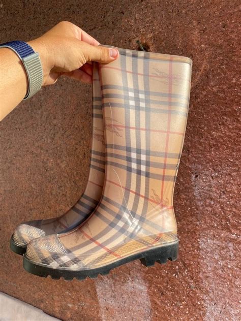 imitation burberry plaid rain boots|Burberry trench coat alternatives.